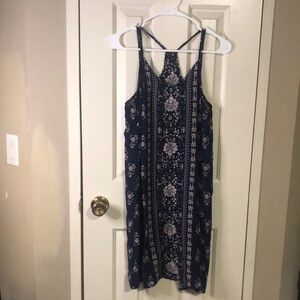 Navy Floral Women's Dress
